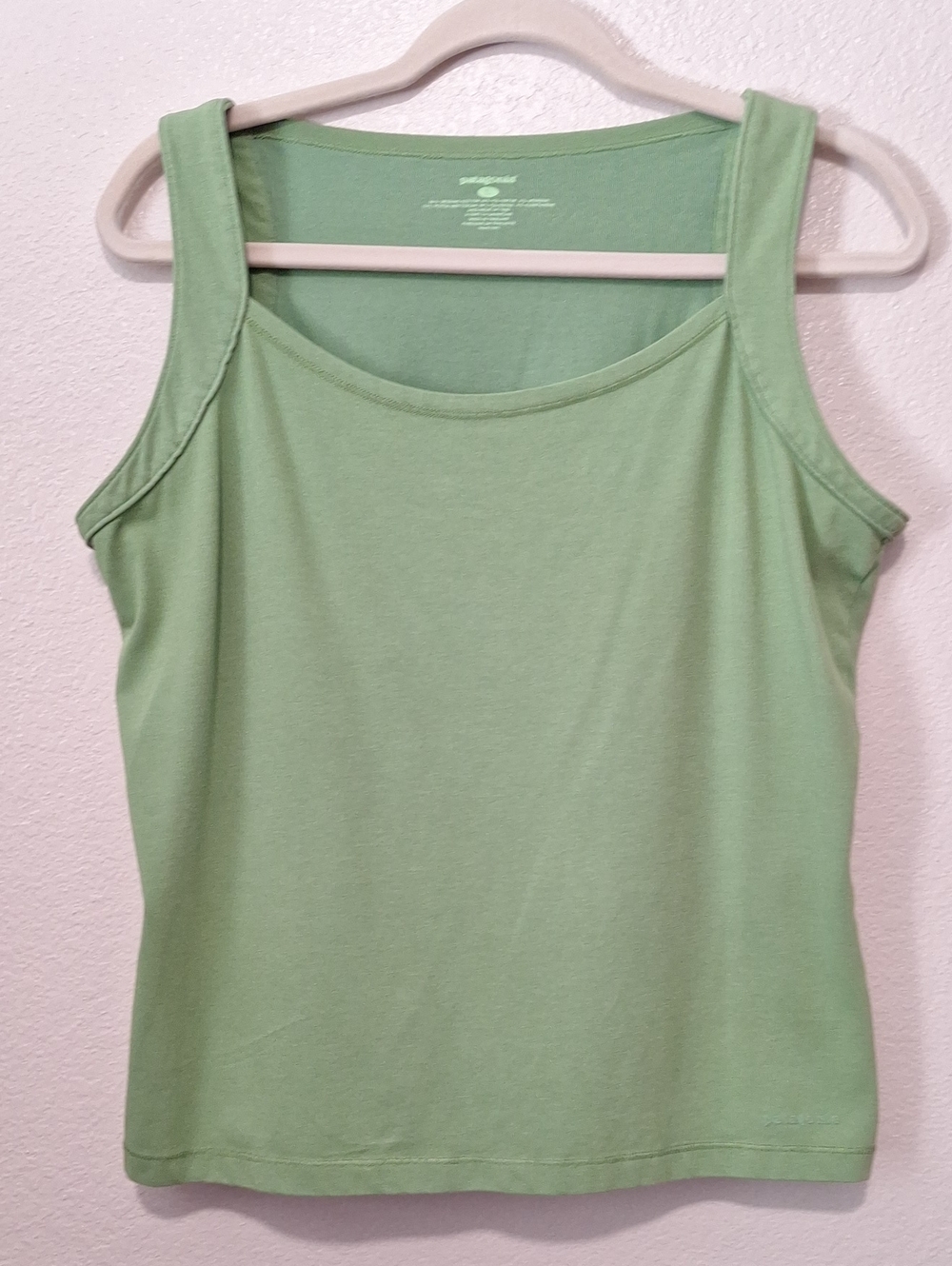Patagonia Pale Green Scoop Neck Tank Top, Large